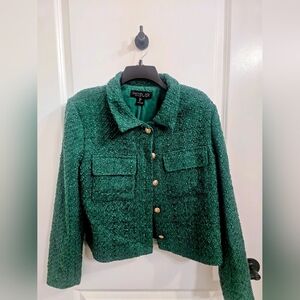 Rachel Zoe Green Teddy Jacket